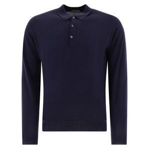 John Smedley Belper Merino Wool Polo Shirt Tag Size L Men